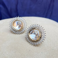 Thumbnail for Beautiful Silver Polki Diamond Earring