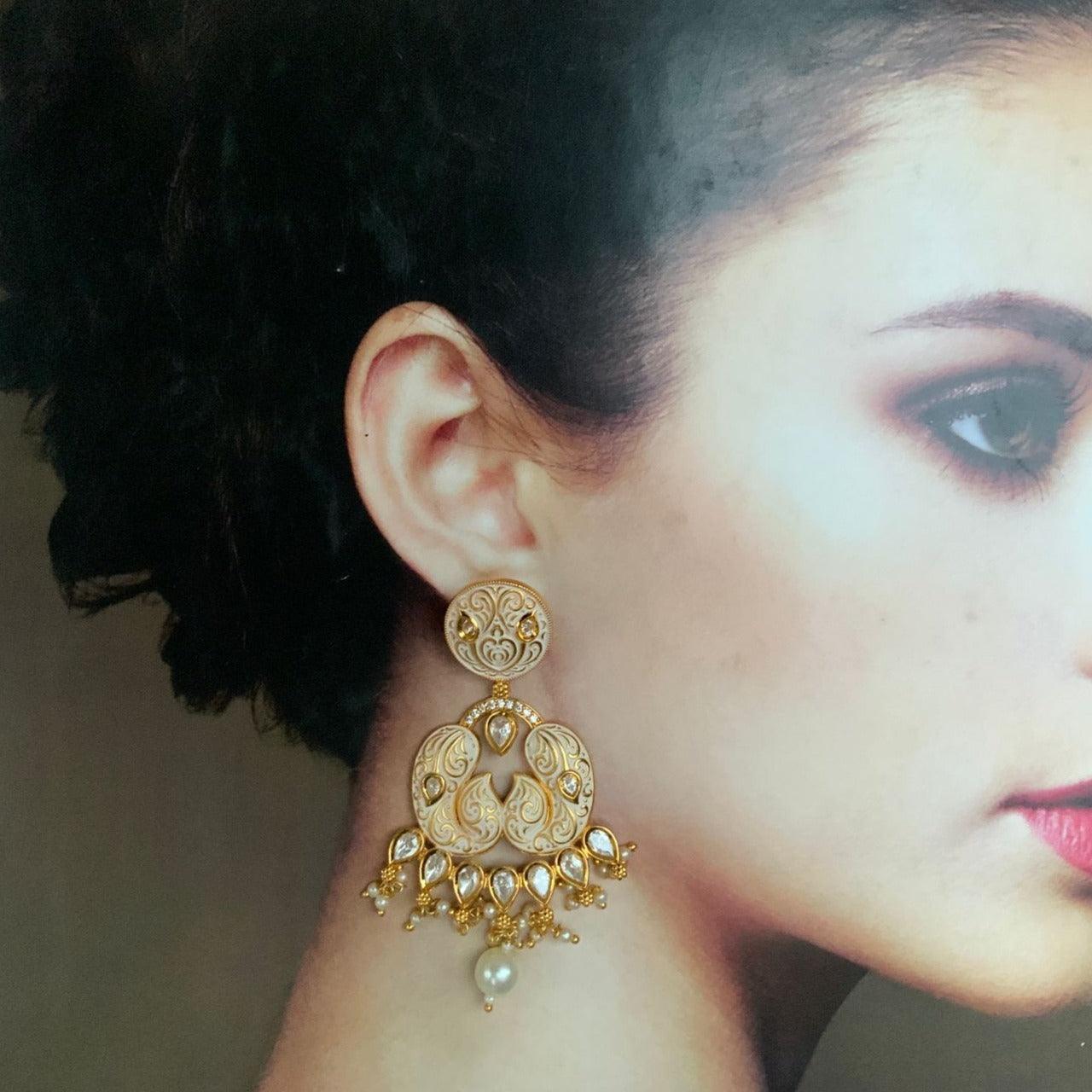 Alarice Polki Chandbalis - Abdesignsjewellery