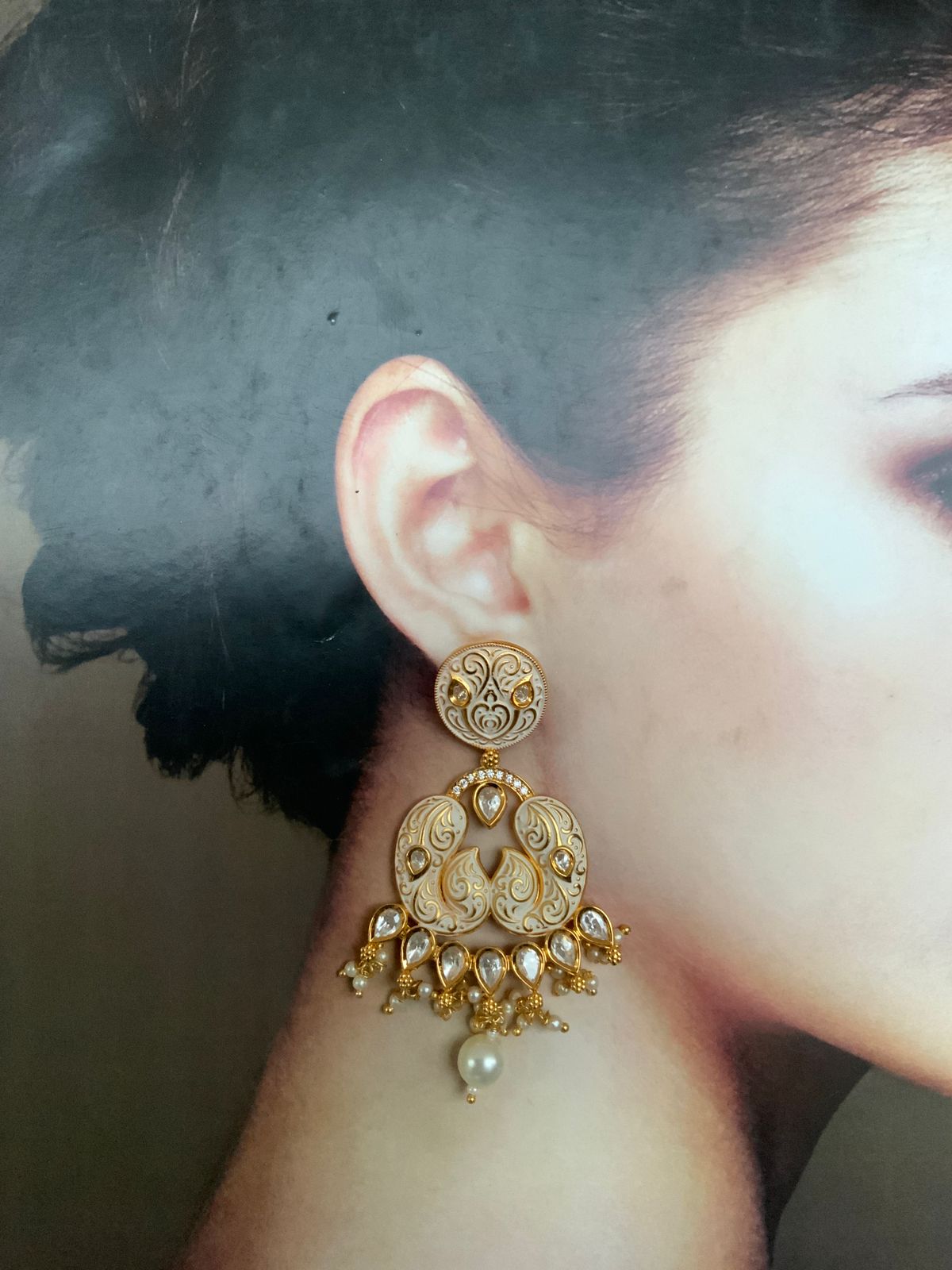 Alarice Polki Chandbalis - Abdesignsjewellery