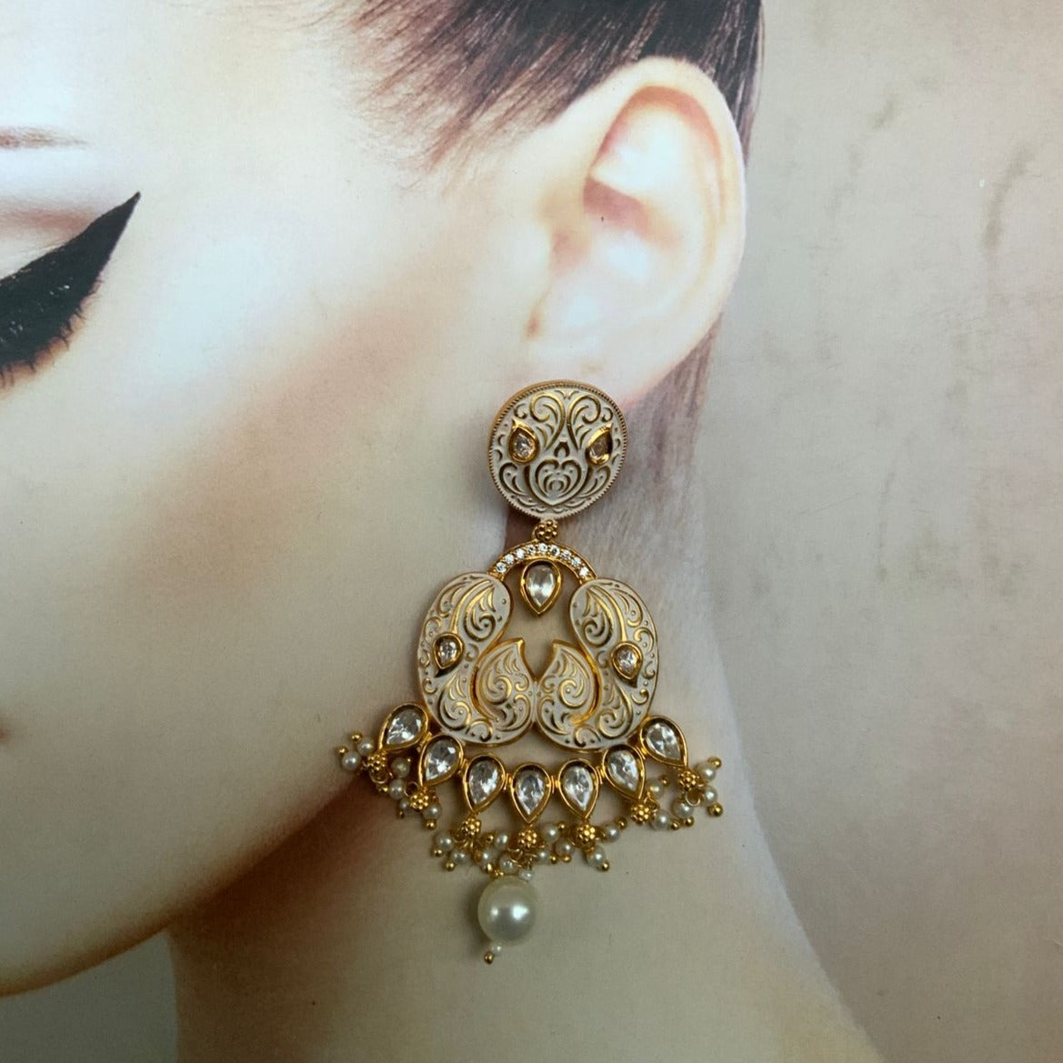 Alarice Polki Chandbalis - Abdesignsjewellery