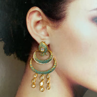 Thumbnail for Kundan And Diamonds Embellished Design Earring