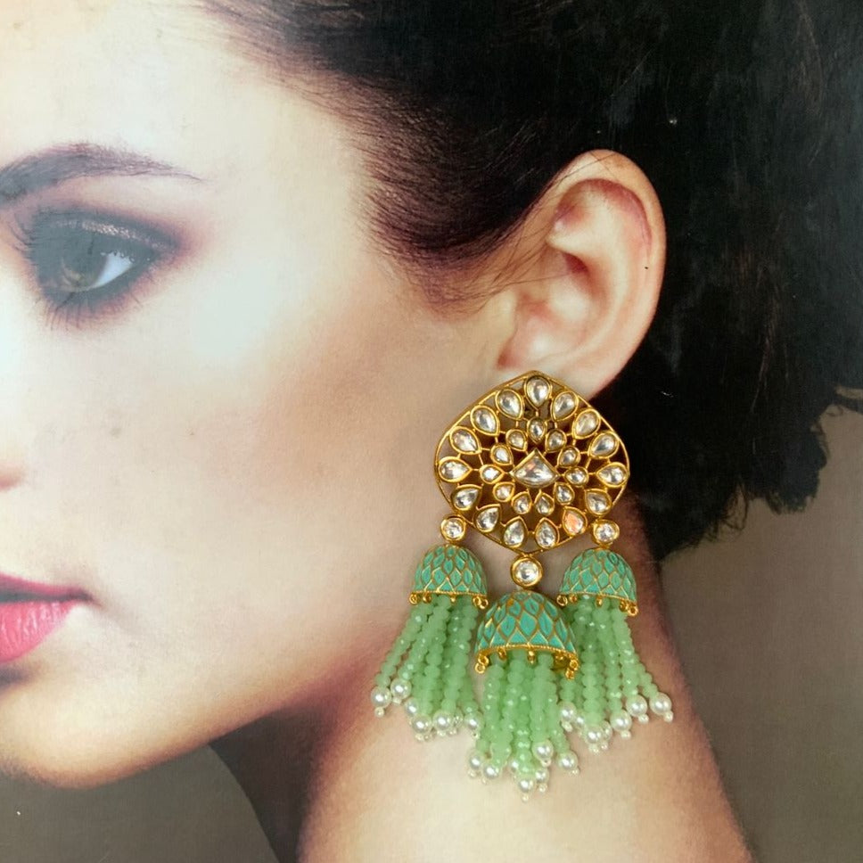 Peora Traditional Gold Plated Jhumka Earring