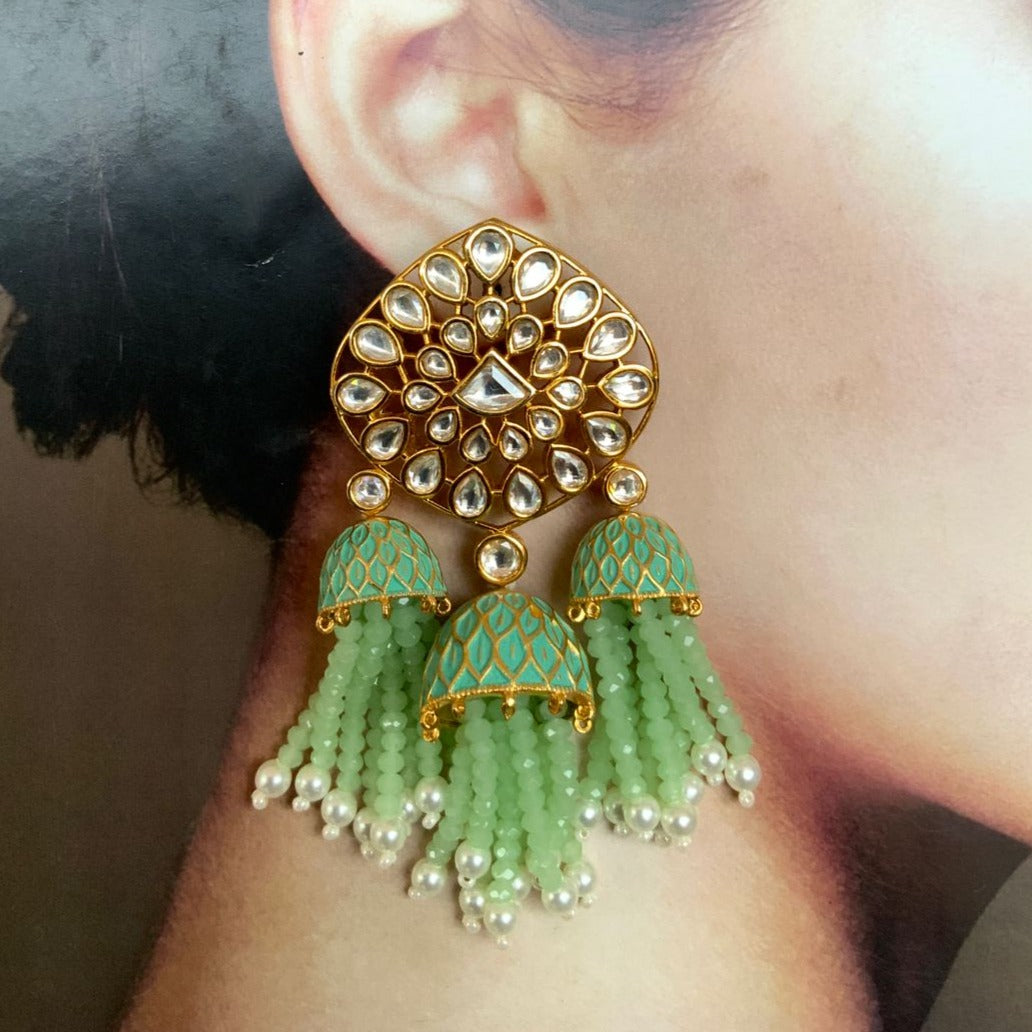 Peora Traditional Gold Plated Jhumka Earring