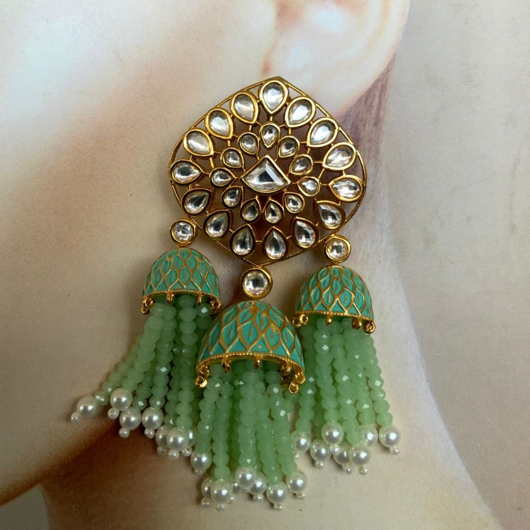 Peora Traditional Gold Plated Jhumka Earring