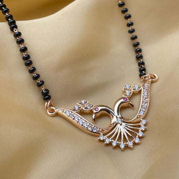 Rose Gold Peacock Diamond Mangalsutra