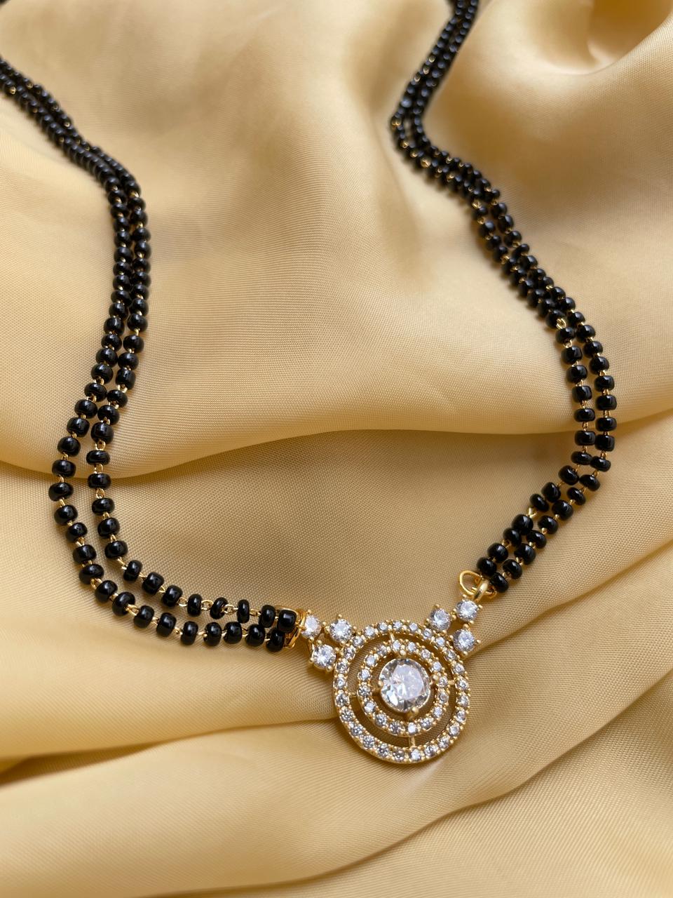 Allure Round Gold Plated Mangalsutra - Abdesignsjewellery