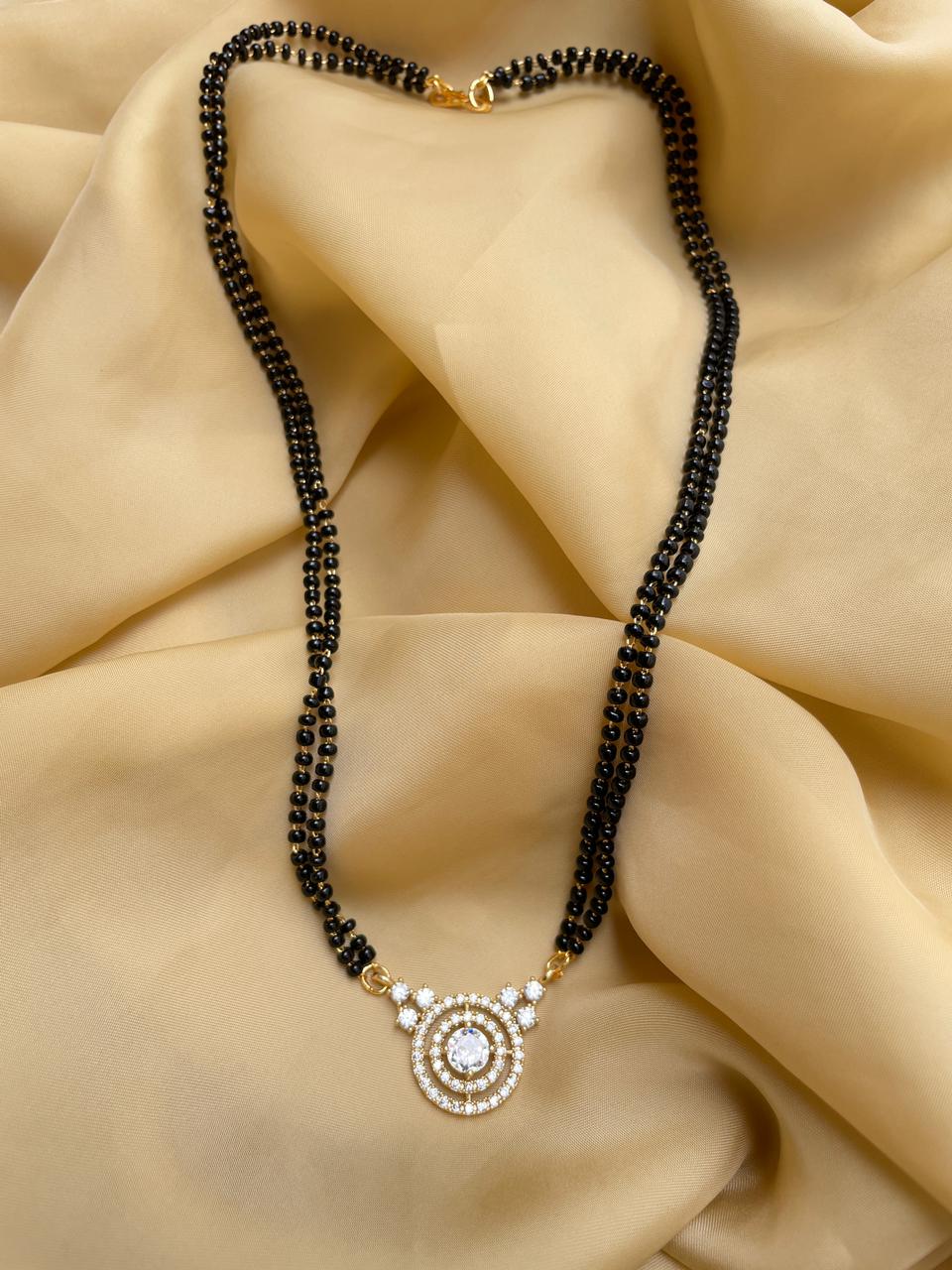 Allure Round Gold Plated Mangalsutra - Abdesignsjewellery