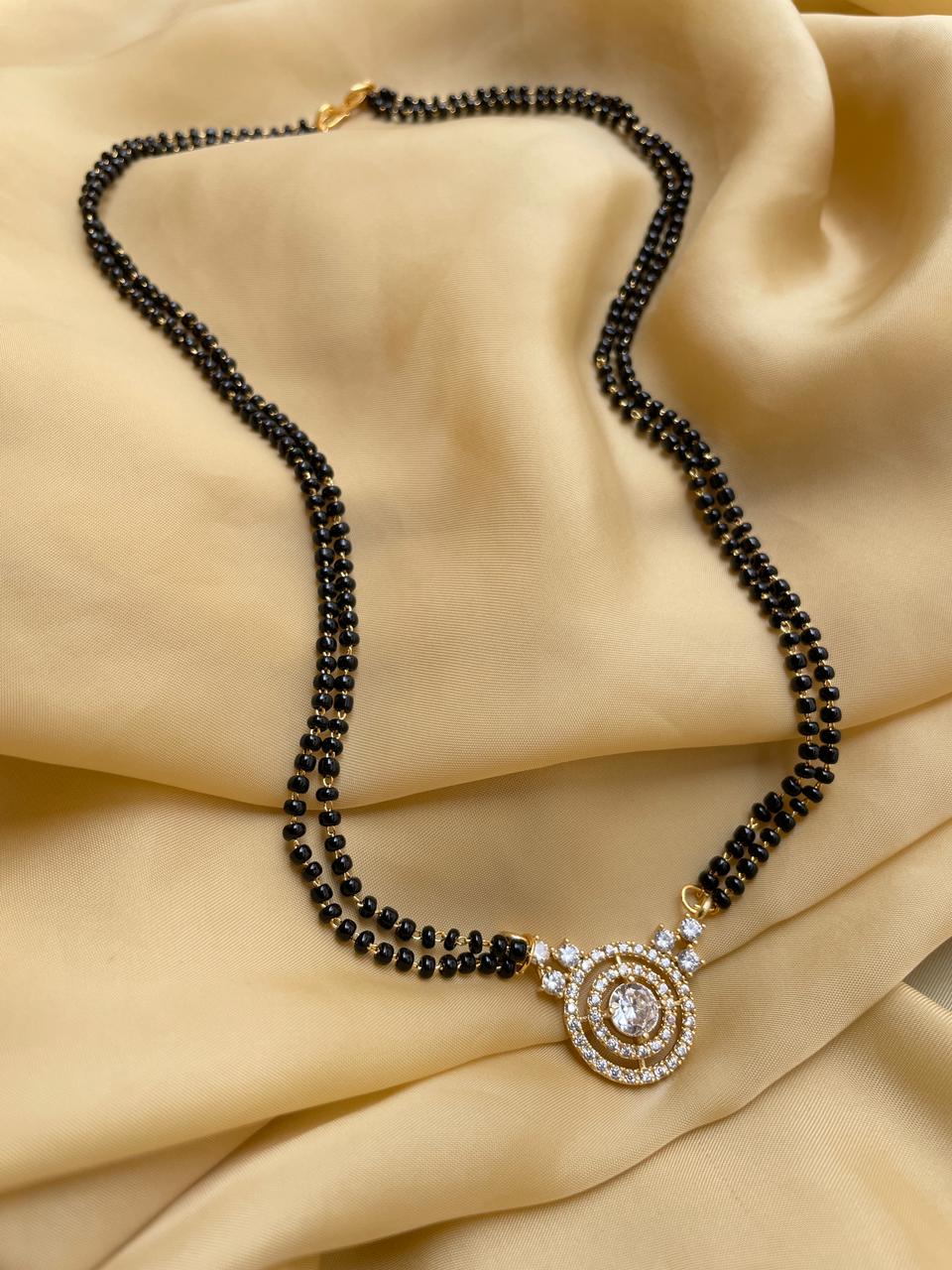 Allure Round Gold Plated Mangalsutra - Abdesignsjewellery
