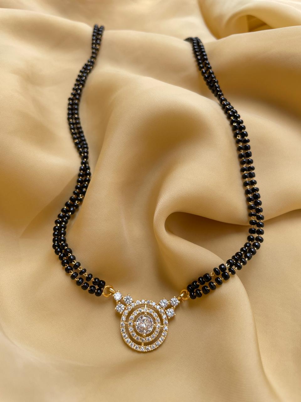 Allure Round Gold Plated Mangalsutra - Abdesignsjewellery