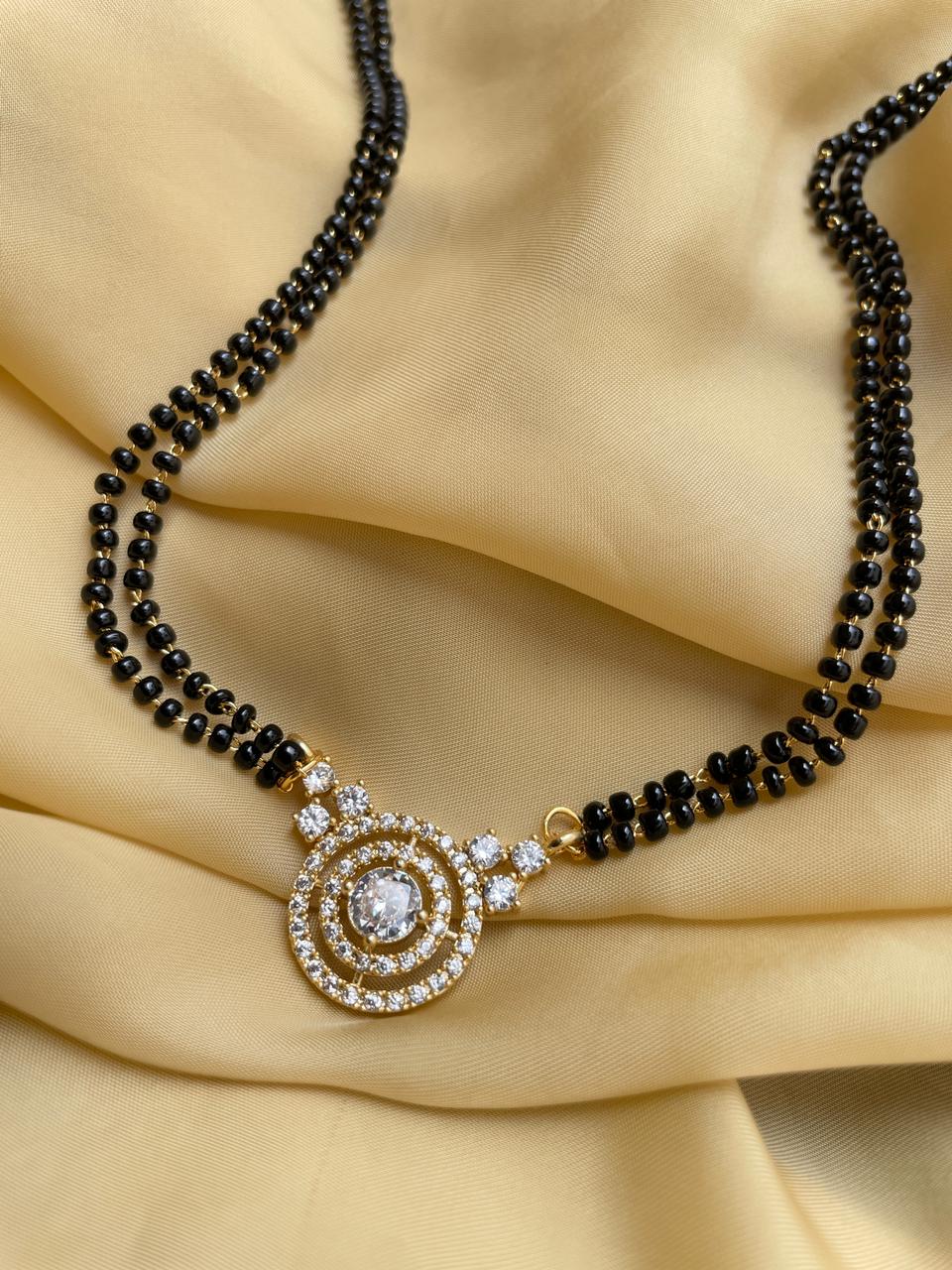 Allure Round Gold Plated Mangalsutra - Abdesignsjewellery