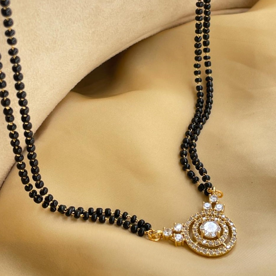 Allure Round Gold Plated Mangalsutra - Abdesignsjewellery