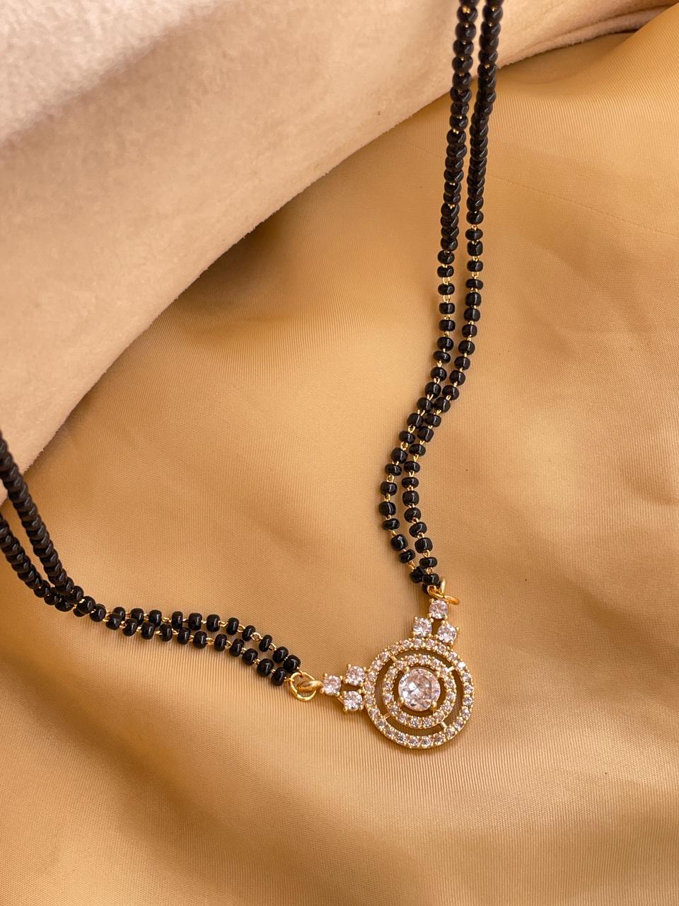 Allure Round Gold Plated Mangalsutra - Abdesignsjewellery