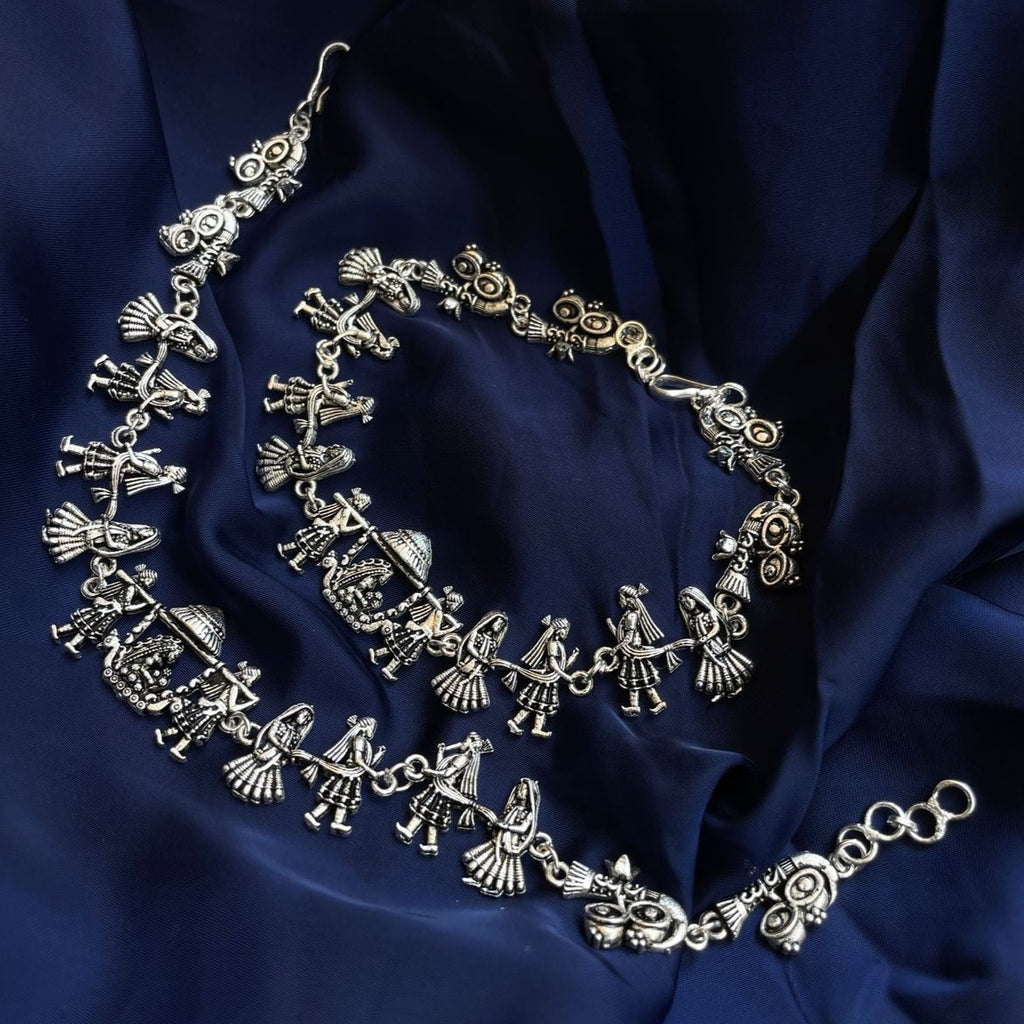 Wedding Barat Doli German Silver Oxidised Anklets