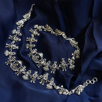 Thumbnail for Wedding Barat Doli German Silver Oxidised Anklets