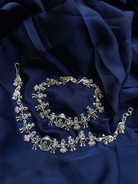 Thumbnail for Wedding Barat Doli German Silver Oxidised Anklets