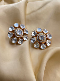 Thumbnail for Classic Polki Flower Design Mangalsutra & Earrings