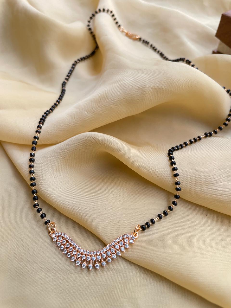 Exquisite Rose Gold Mangalsutra - Abdesignsjewellery