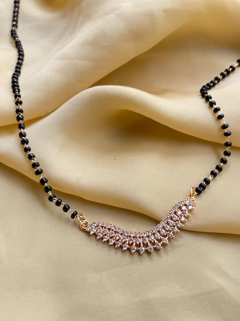 Exquisite Rose Gold Mangalsutra - Abdesignsjewellery