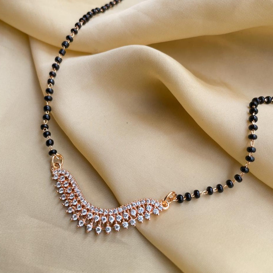 Exquisite Rose Gold Mangalsutra - Abdesignsjewellery