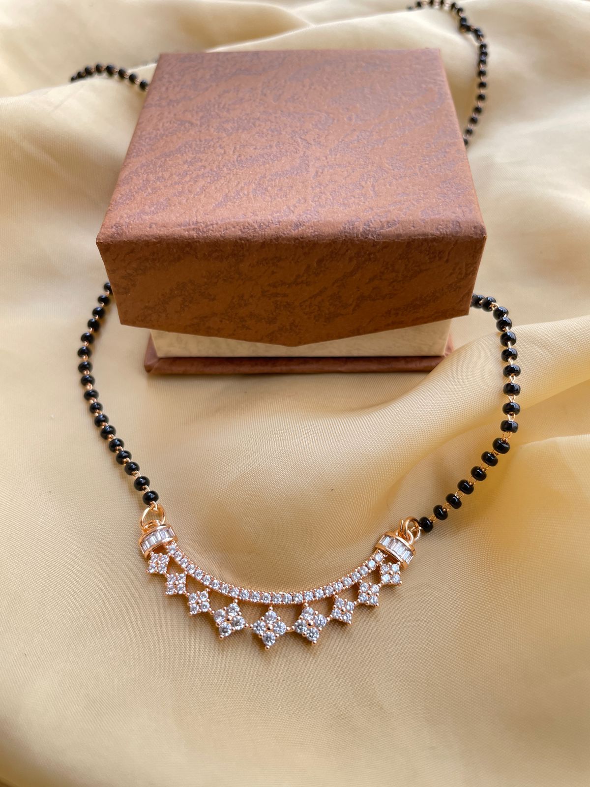 Enchanting Rose Gold Mangalsutra - Abdesignsjewellery