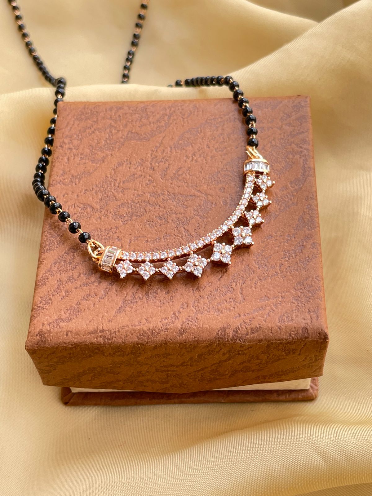 Enchanting Rose Gold Mangalsutra - Abdesignsjewellery