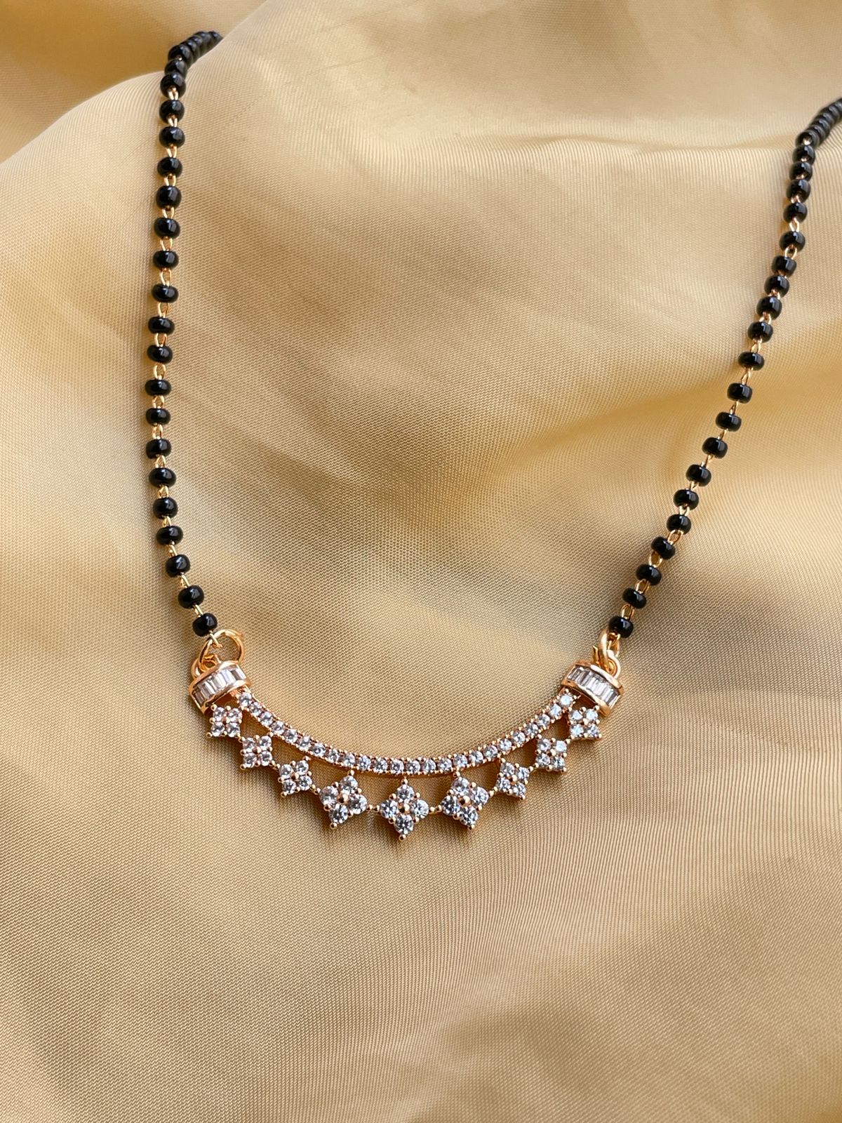 Enchanting Rose Gold Mangalsutra - Abdesignsjewellery