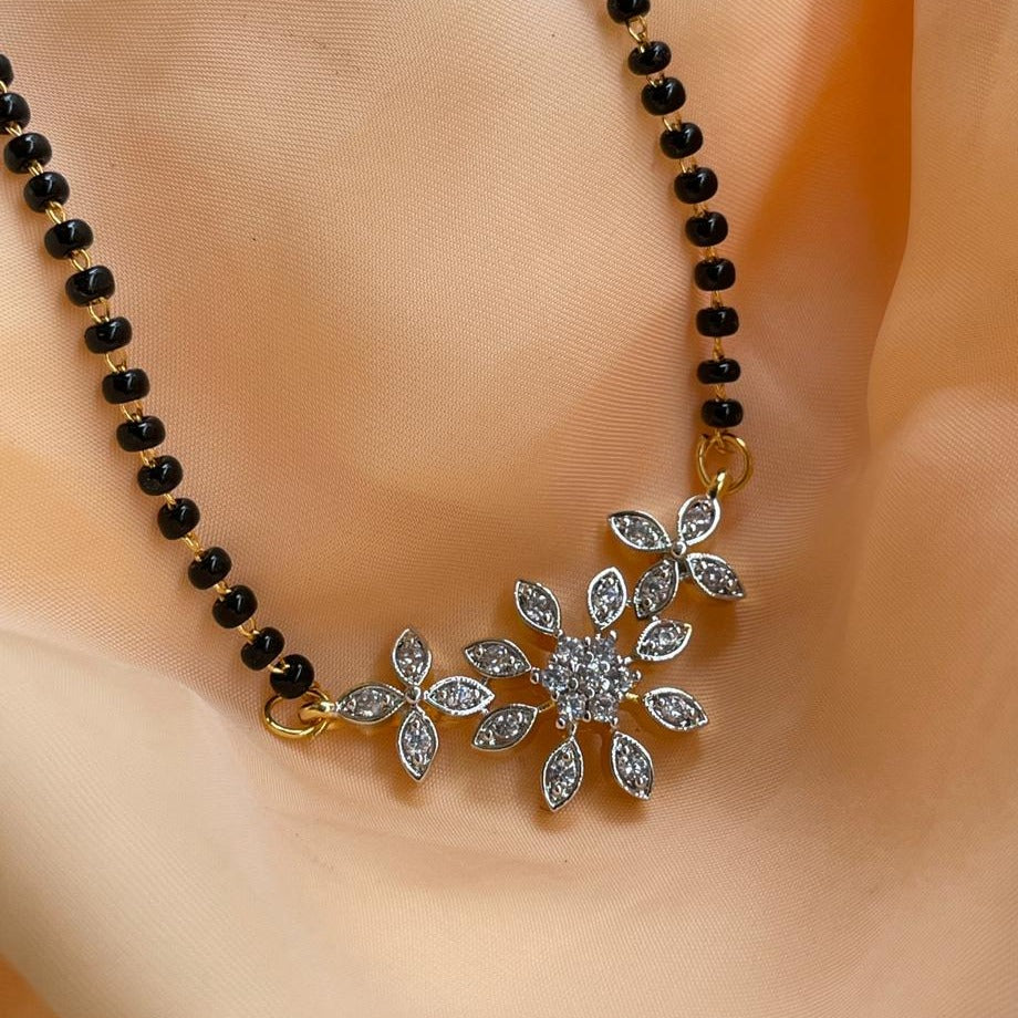 Blossom Flower Gold Plated Mangalsutra - Abdesignsjewellery