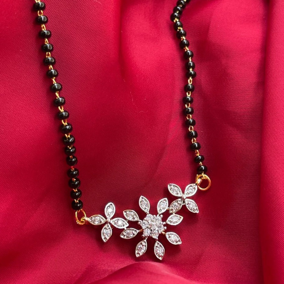 Blossom Flower Gold Plated Mangalsutra - Abdesignsjewellery