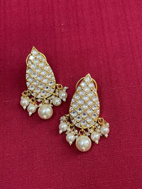 Thumbnail for Ethnic Gold Plated Polki Earring