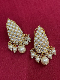 Thumbnail for Ethnic Gold Plated Polki Earring