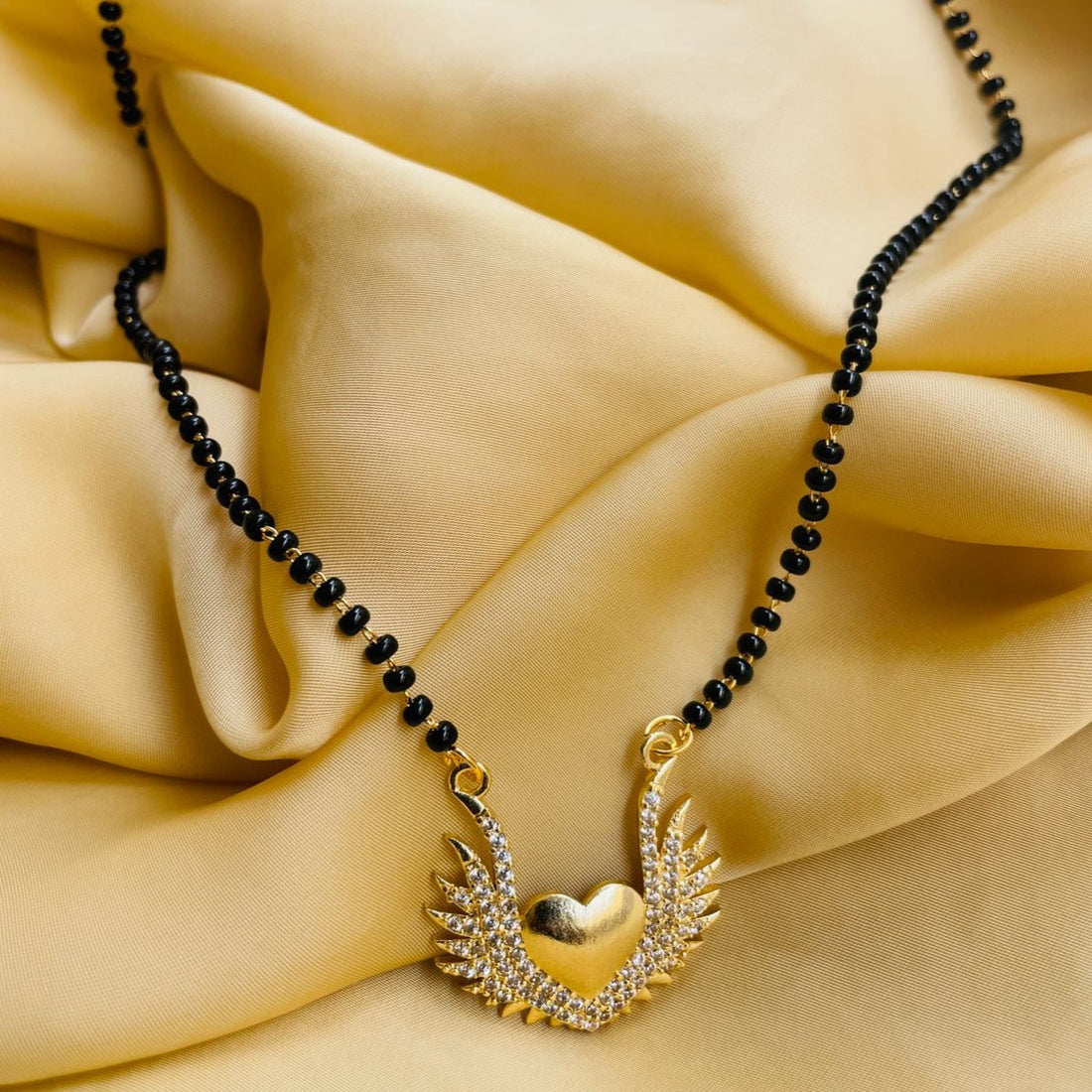 Latest Gold Plated Heart Style Mangalsutra