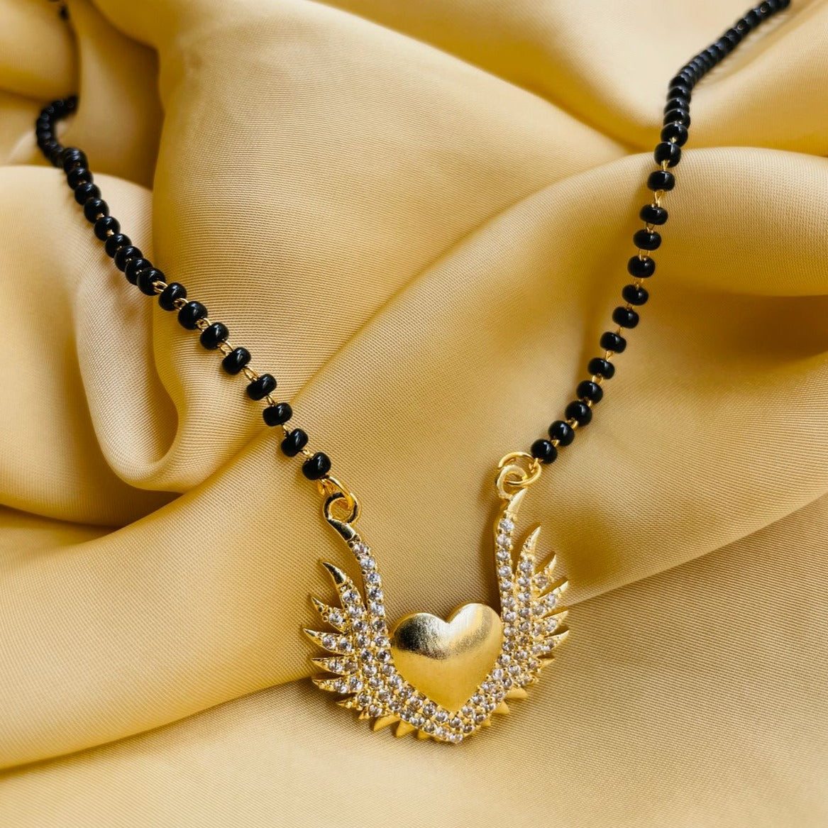 Latest Gold Plated Heart Style Mangalsutra