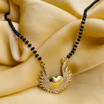 Latest Gold Plated Heart Style Mangalsutra