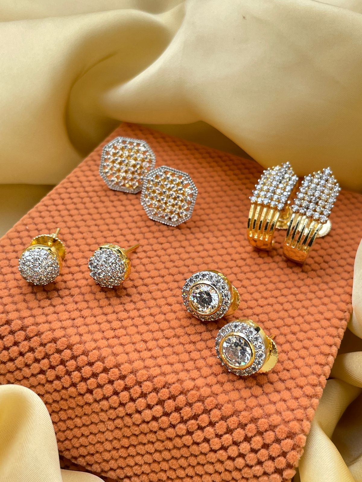 Dailywear Gold Plated Stud Earrings Combo - Abdesignsjewellery