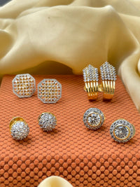 Thumbnail for Dailywear Gold Plated Stud Earrings Combo - Abdesignsjewellery