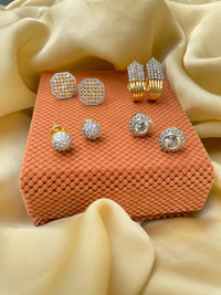 Thumbnail for Dailywear Gold Plated Stud Earrings Combo