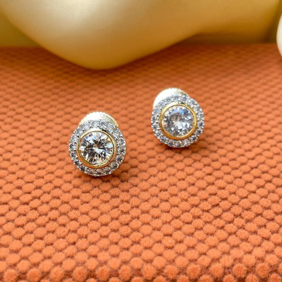 Trendy Round Cubic Zircon Stud Earring
