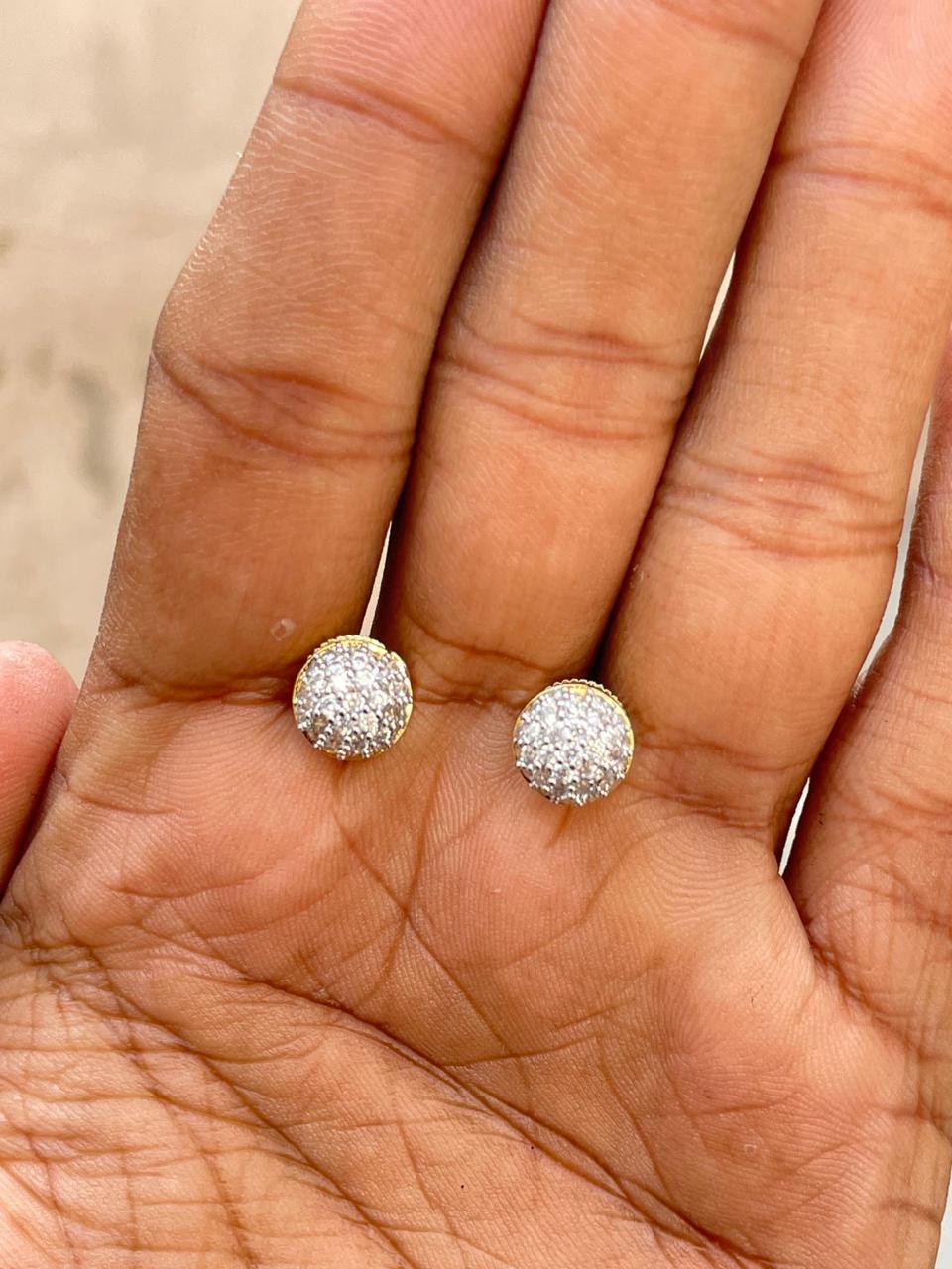 Round American Diamond Stud Earring