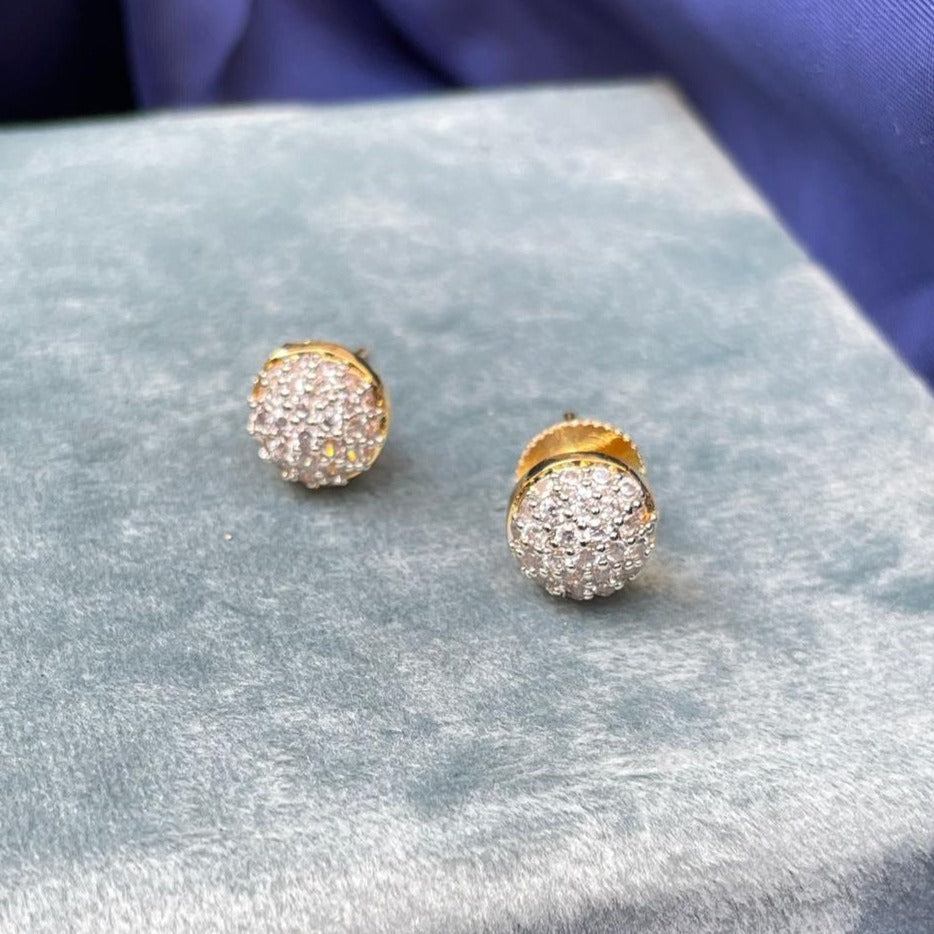 Round American Diamond Stud Earring