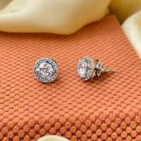 Thumbnail for Classic Round Silver Plated Stud Earring - Abdesignsjewellery