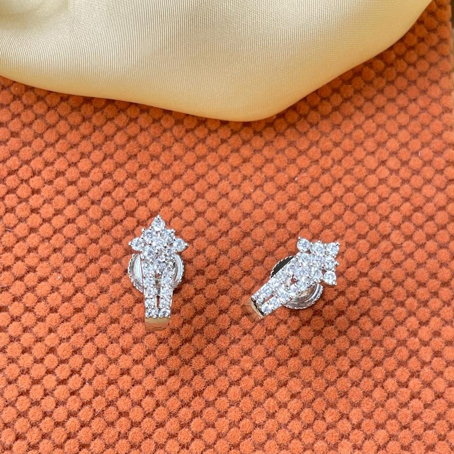 Pear Cut Diamond Cluster Stud Earring