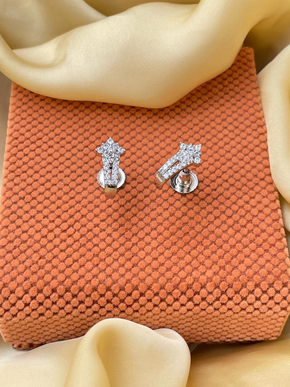 Pear Cut Diamond Cluster Stud Earring