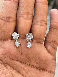 Thumbnail for Pear Shaped Diamond Stud Earring