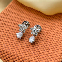 Thumbnail for Pear Shaped Diamond Stud Earring