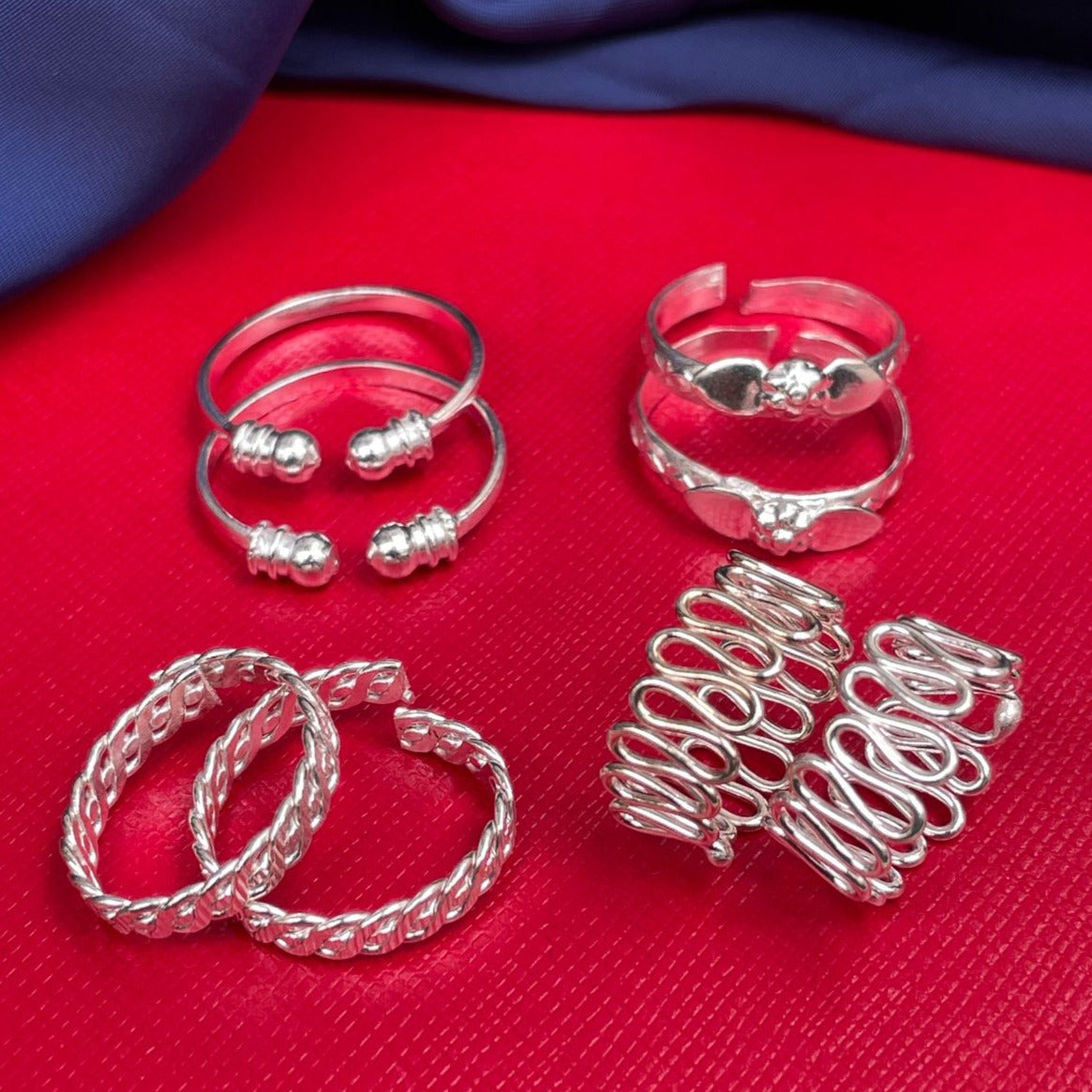 Beautiful Silver Plated ToeRing Combo - Abdesignsjewellery