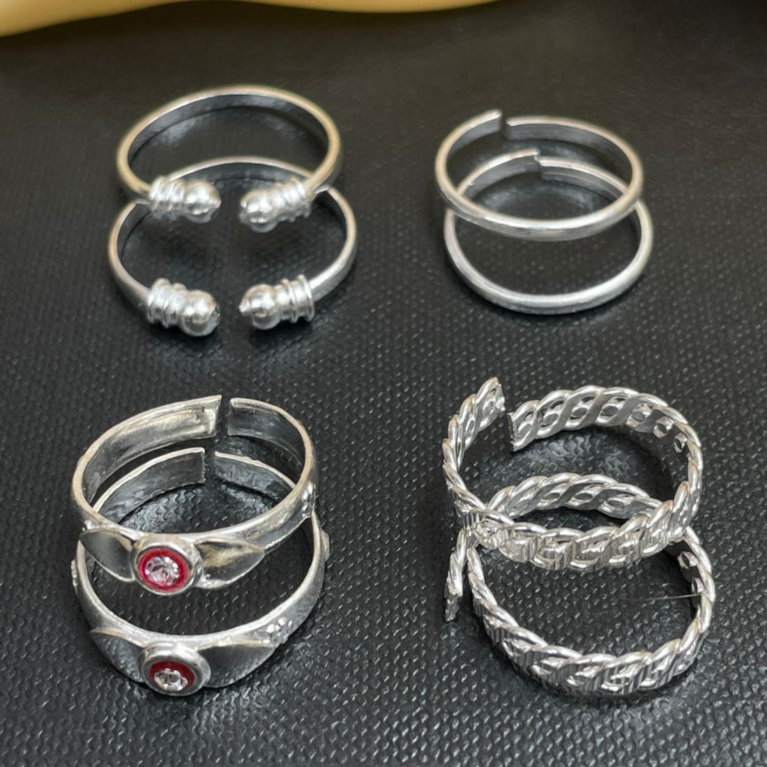 Dailywear Silver Plated ToeRing Combo - Abdesignsjewellery