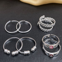 Thumbnail for Dailywear Silver Plated ToeRing Combo - Abdesignsjewellery