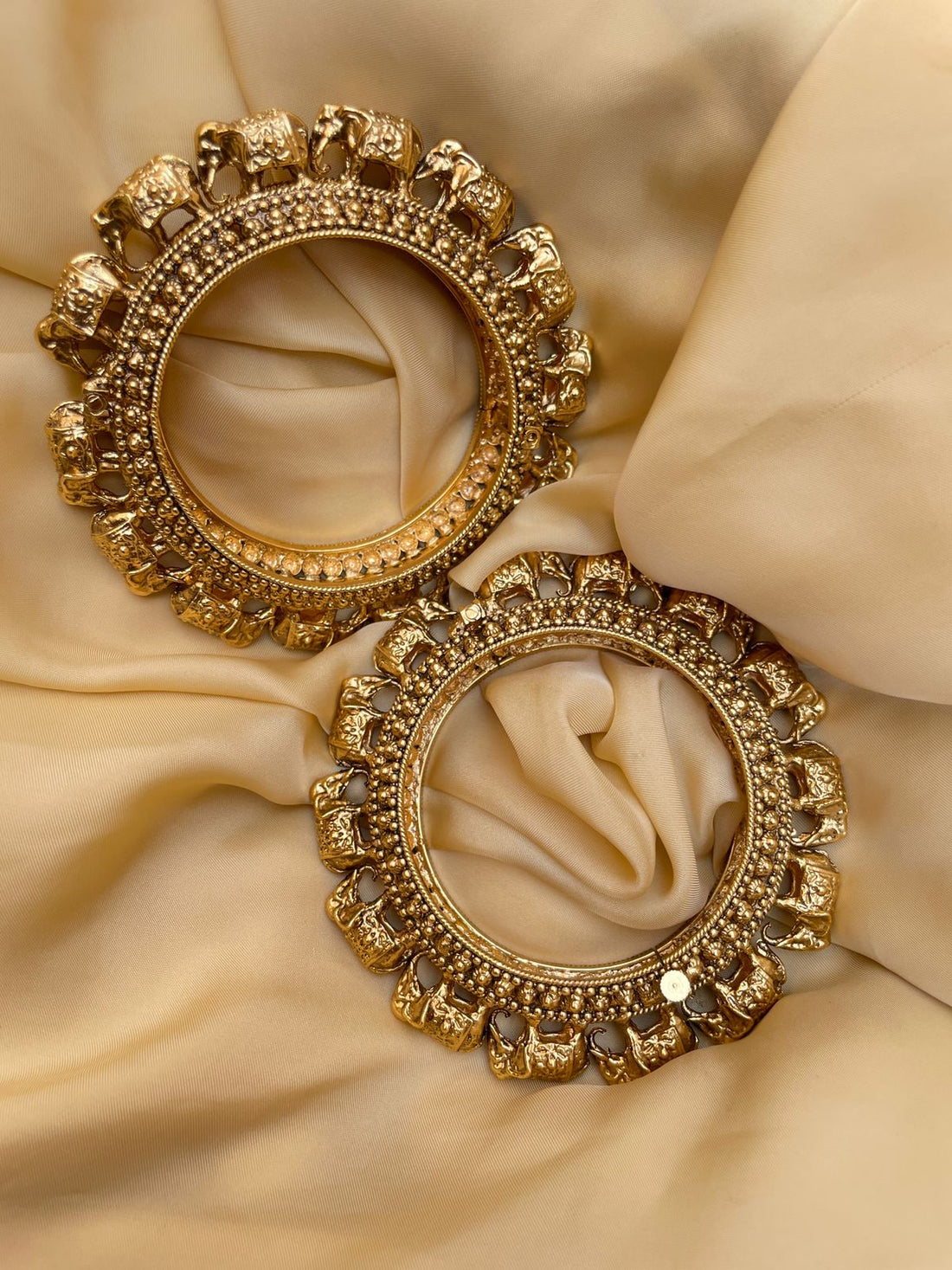 High Quality Unique Elephant Gold Plated Bangles