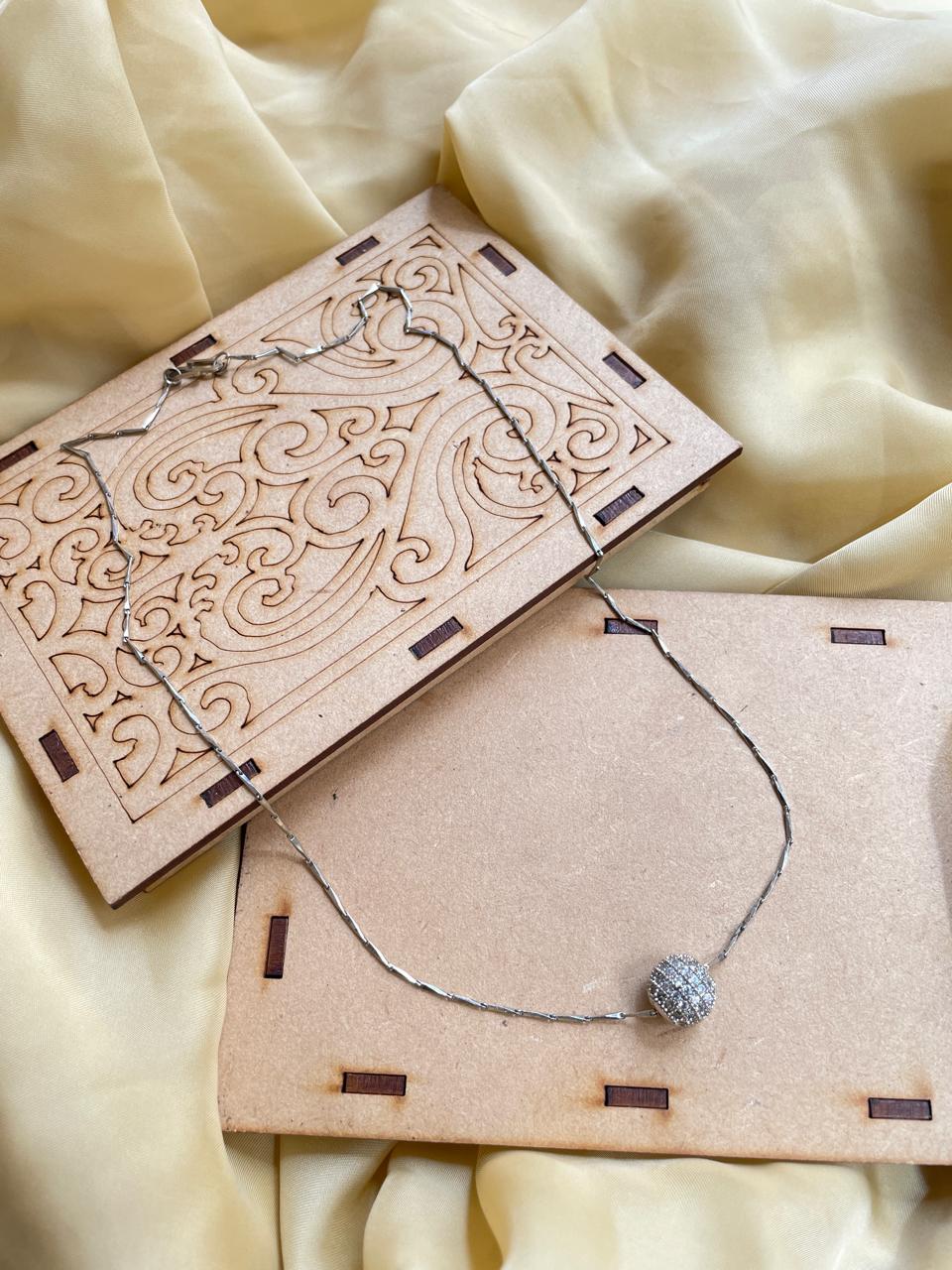 Rosegold Dailywear Round Pendent & Chain - Abdesignsjewellery