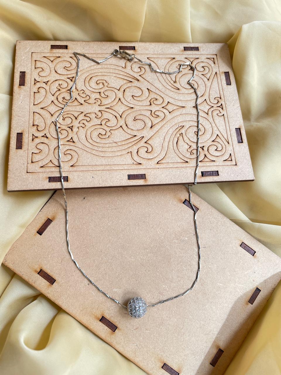 Rosegold Dailywear Round Pendent & Chain - Abdesignsjewellery